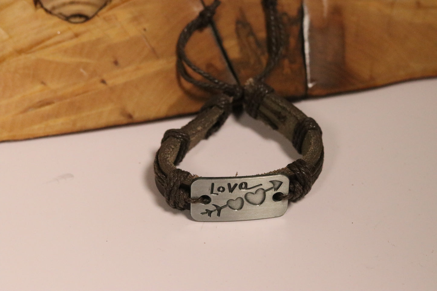 Leather Message Bracelets – Adjustable Fit